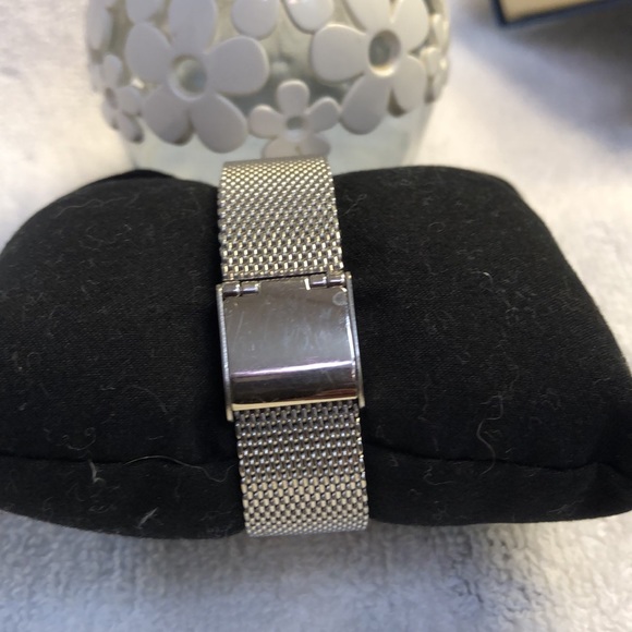 Coach logo silver tone watch with mesh band - Picture 2 of 4